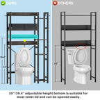 31  W Over the Toilet Storage Shelf with 2 Drawers and 4 Hooks for Restroom and Laundry