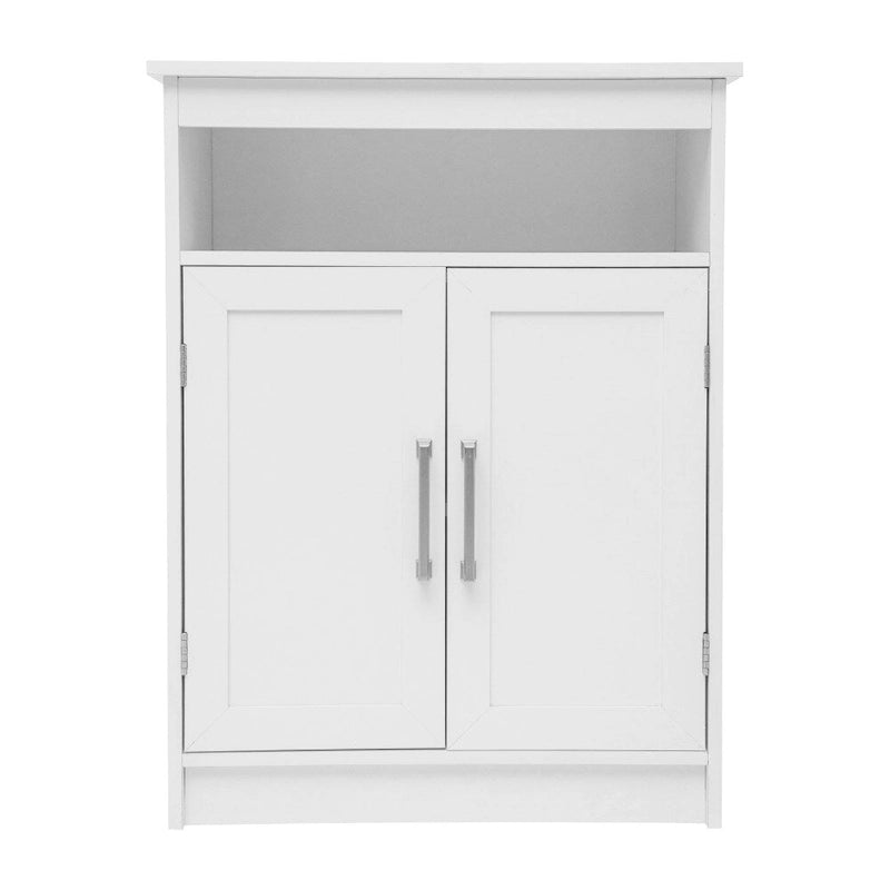 Floor Cabinet Storage Organizer with Magnetic Closure Doors and Shelves