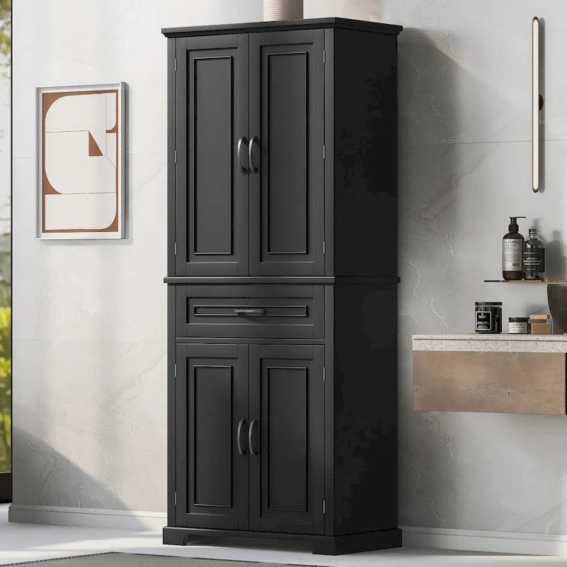 Bathroom Storage Cabinet with Doors and Drawer