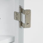 32  Wood 2-door Bathroom Corner Cabinet with Adjustable Shelves