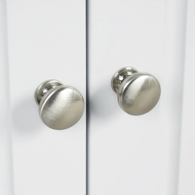 32  Wood 2-door Bathroom Corner Cabinet with Adjustable Shelves