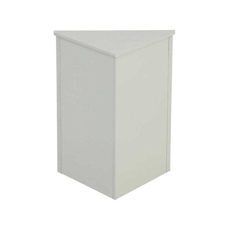 32  Wood 2-door Bathroom Corner Cabinet with Adjustable Shelves