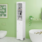 67  Tall Bathroom Organizers and Cabinet, Freestanding Storage Cabinet with Drawer, Door and Adjustable Shelves