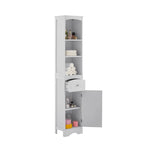 67  Tall Bathroom Organizers and Cabinet, Freestanding Storage Cabinet with Drawer, Door and Adjustable Shelves