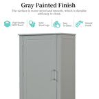 61.4  Tall Bathroom Storage Cabinet, Two Drawers and Adjustable Shelf