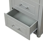 61.4  Tall Bathroom Storage Cabinet, Two Drawers and Adjustable Shelf