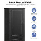 61.4  Tall Bathroom Storage Cabinet, Two Drawers and Adjustable Shelf