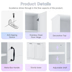 Bathroom Storage Cabinet with Doors, Drawers & Tilt-Out Laundry Hamper