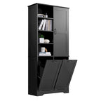 Bathroom Storage Cabinet with Doors, Drawers & Tilt-Out Laundry Hamper
