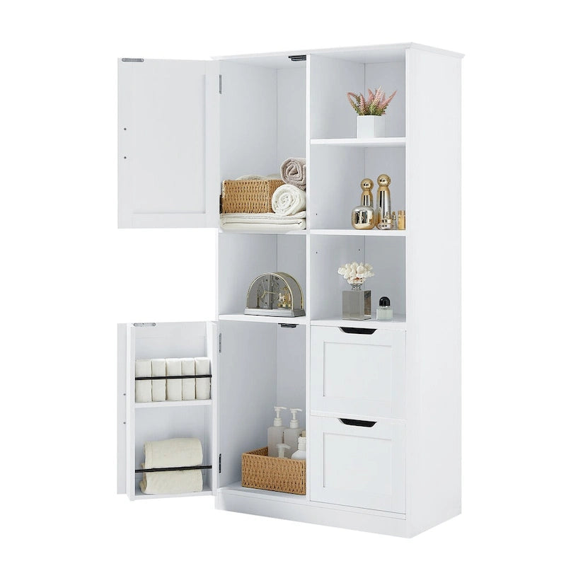Bathroom Storage Cabinet with Doors and Drawers