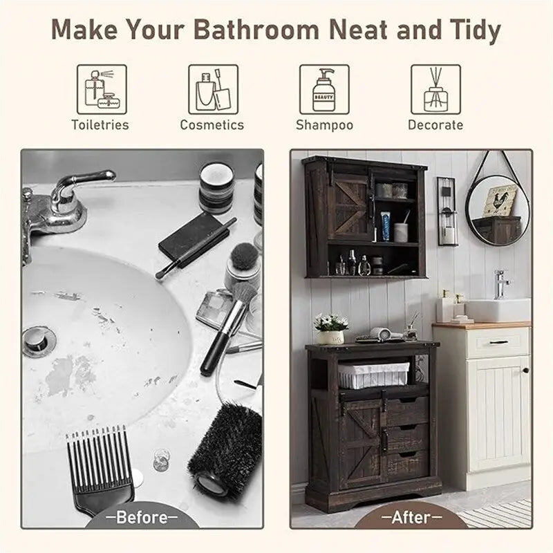 Bathroom Floor Cabinet - 12 D x 23.5 W x 32 H