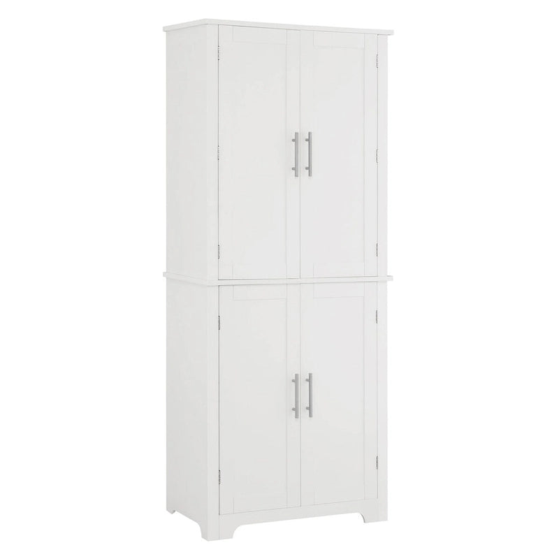 67  Tall MDF 4-door Bathroom Storage Cabinet with Adjustable Shelves - 28  X 67
