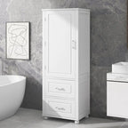 Bathroom Freestanding Storage Cabinet with Drawers and Adjustable Shelf