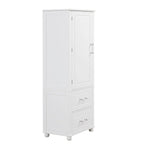 Bathroom Freestanding Storage Cabinet with Drawers and Adjustable Shelf