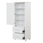 Bathroom Freestanding Storage Cabinet with Drawers and Adjustable Shelf