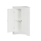 Floor Corner Cabinet with 2 Doors and Adjustable Shelves