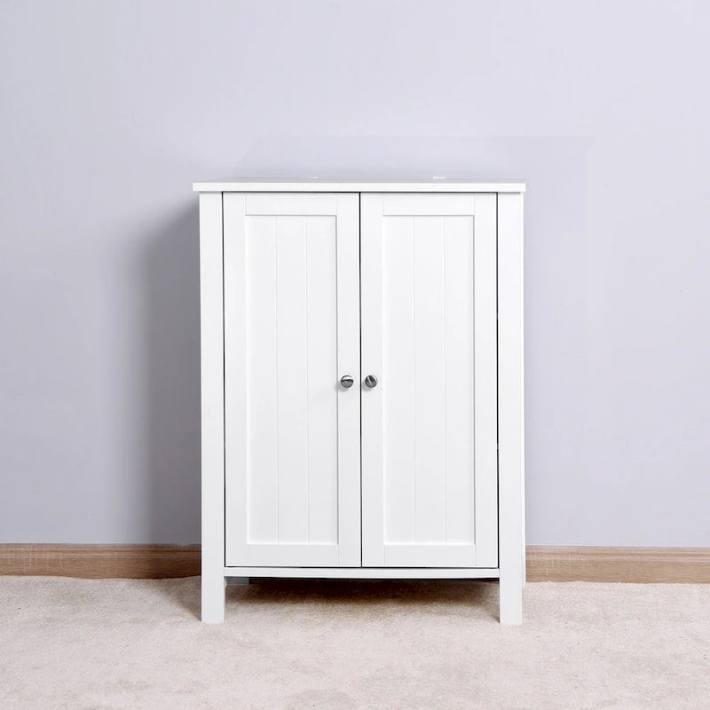 Bathroom Floor Storage Cabinet with Double Door