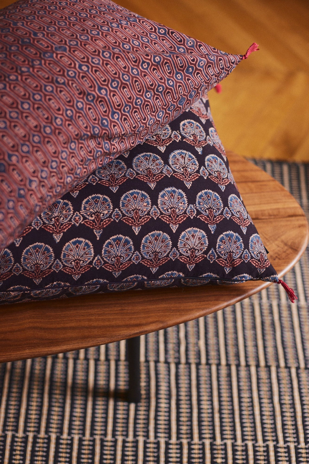 Ajrak cushion cover