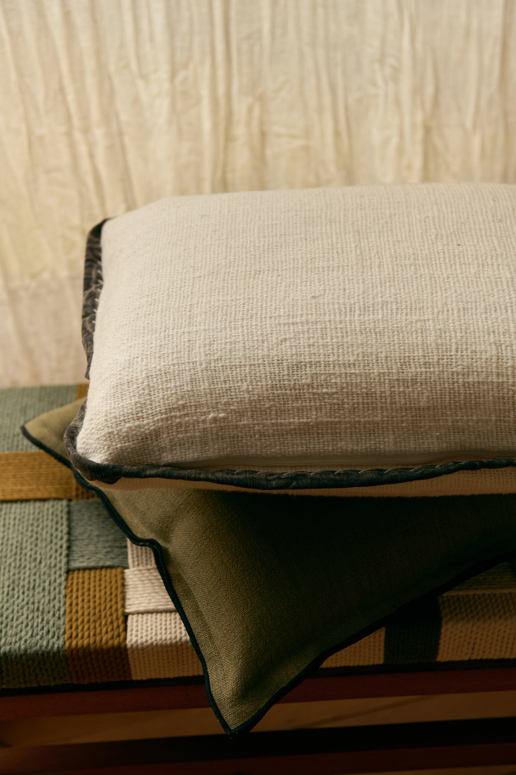 Khadi cushion cover