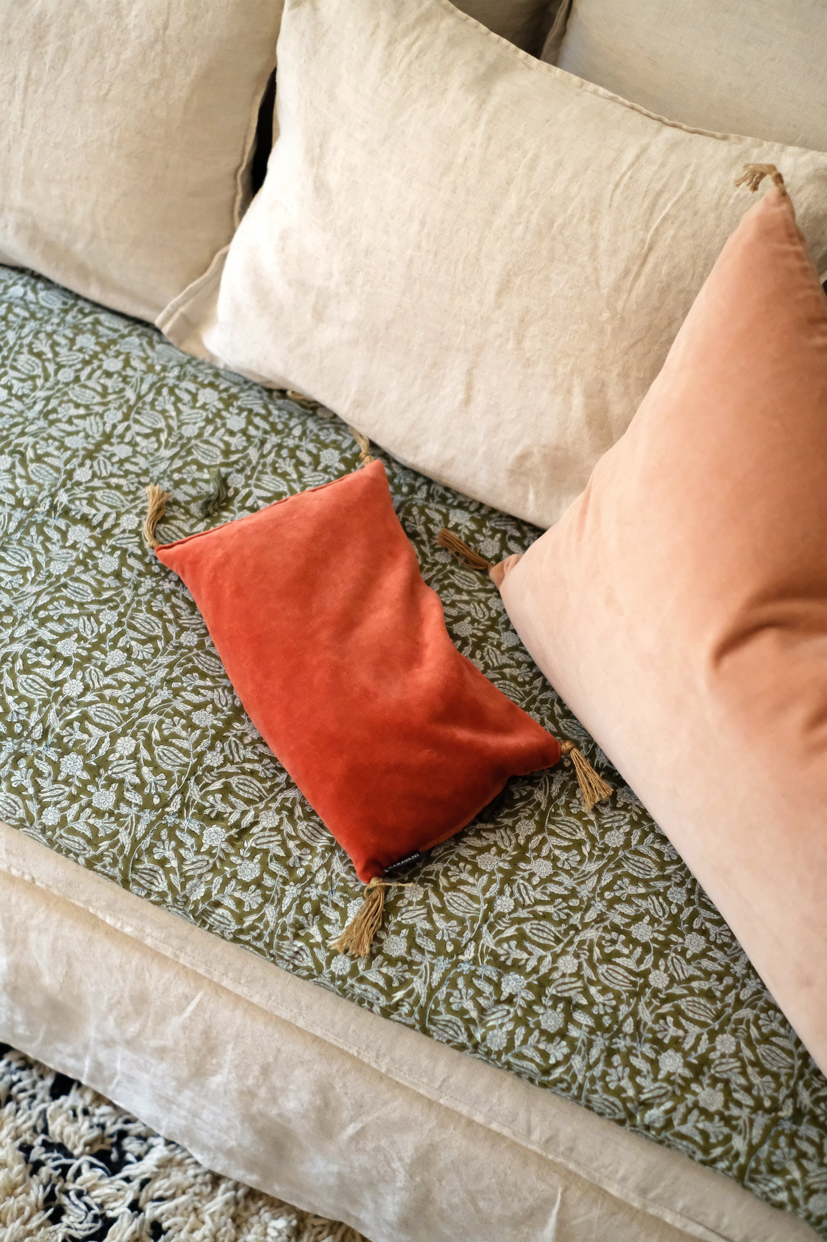 Washed velvet cherry pits