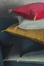 Washed velvet cushion cover