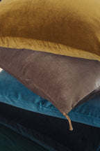Washed velvet cushion cover